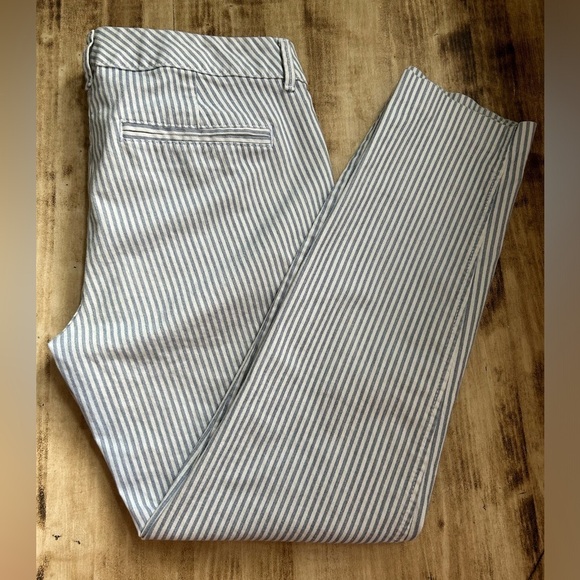 Old Navy Striped Straight Ankle Pants - Picture 2 of 9